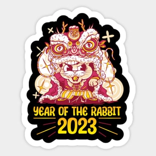 Good Luck Zodiac Happy Chinese New Year of the Rabbit Sticker